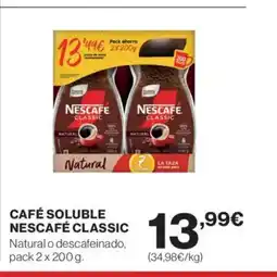 Supercor NESCAFE CLASSIC Café l'or oferta