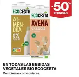 Supercor ECOCESTA En todas las bebidas vegetales bio oferta