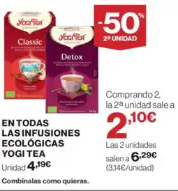Supercor YOGI TEA En todas las infusiones ecológicas oferta