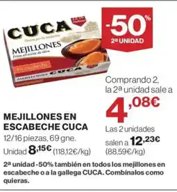 Supercor CUCA Mejillones en escabeche oferta