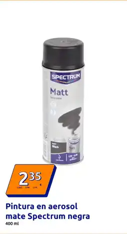 Action SPECTRUM Pintura en aerosol mate negra oferta