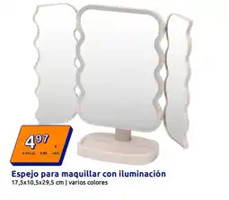 Action Espejo para maquillar con iluminación 17,5x10,5x29,5 cm oferta