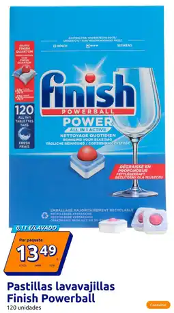 Action FINISH POWERBALL Pastillas lavavajillas oferta