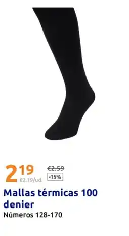 Action Mallas térmicas 100 denier Números 128-170 oferta