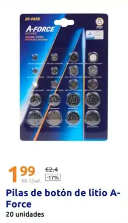 Action A-FORCE Pilas de botón de litio oferta