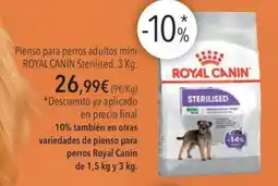 El Corte Inglés ROYAL CANIN Pienso para perros adultos mini Sterilised oferta