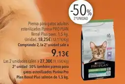 El Corte Inglés PRO PLAN Pienso para gatos adultos esterilizados Purina oferta