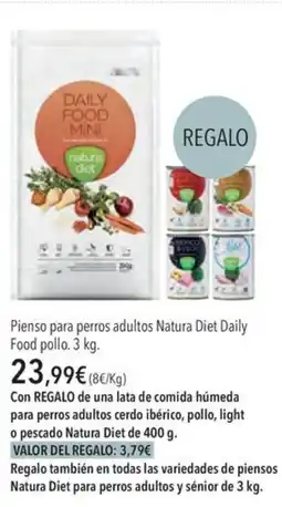 El Corte Inglés NATURA DIET Pienso para perros adultos Daily Food pollo. oferta