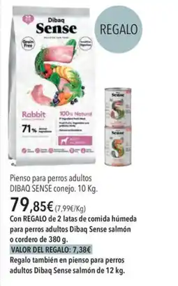 El Corte Inglés DIBAQ SENSE Pienso para perros adultos conejo oferta