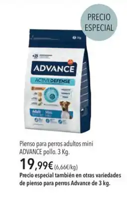 El Corte Inglés ADVANCE Pienso para perros adultos mini pollo oferta