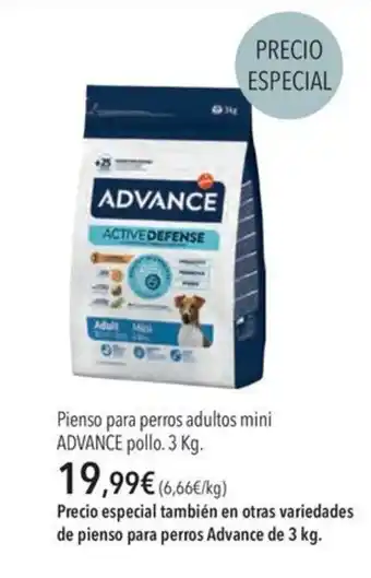 El Corte Inglés ADVANCE Pienso para perros adultos mini pollo oferta
