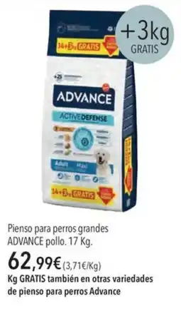 El Corte Inglés ADVANCE Pienso para perros grandes pollo oferta