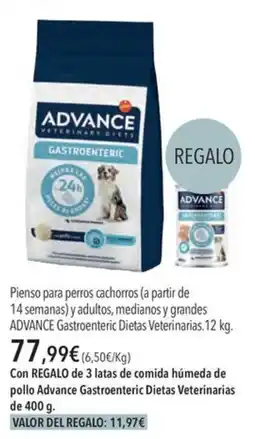 El Corte Inglés ADVANCE Pienso para perros cachorros (a partir de 14 semanas) y adultos, medianos y grandes Gastroenteric Dietas Veterinarias oferta