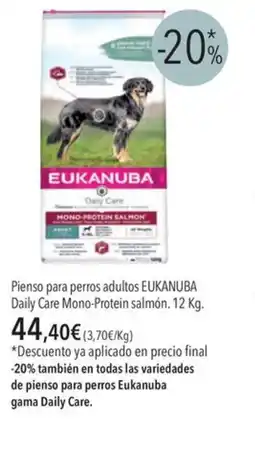 El Corte Inglés EUKANUBA Pienso para perros adultos Daily Care Mono-Protein salmón oferta