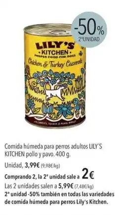El Corte Inglés LILY'S KITCHEN Comida húmeda para perros adultos pollo y pavo oferta