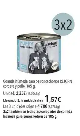 El Corte Inglés TETORN Comida húmeda para perros cachorros cordero y pollo oferta