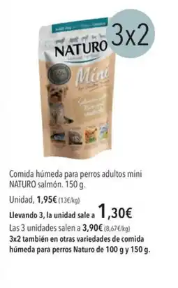 El Corte Inglés NATURO Comida húmeda para perros adultos mini salmón oferta