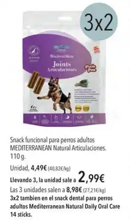El Corte Inglés MEDITERRANEAN Snack funcional para perros adultos Natural Articulaciones. oferta
