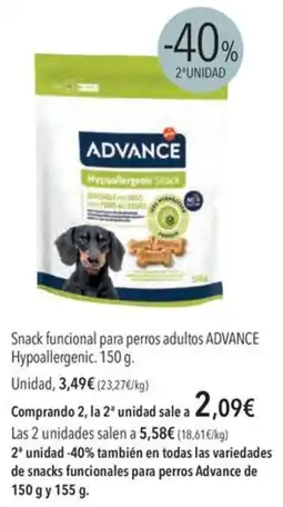 El Corte Inglés ADVANCE Snack funcional para perros adultos Hypoallergenic oferta