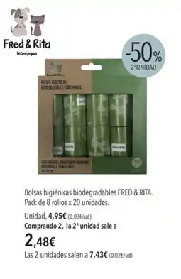 El Corte Inglés FRED & RITA Bolsas higiénicas biodegradables oferta