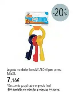 El Corte Inglés NYLABONE Juguete mordedor llaves para perros. Talla XS. oferta