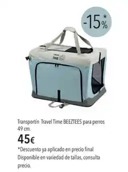 El Corte Inglés BEEZTEES Transportin Travel Time para perros oferta