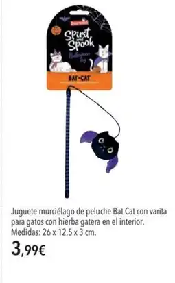 El Corte Inglés Juguete murciélago de peluche Bat Cat con varita para gatos con hierba gatera en el interior oferta