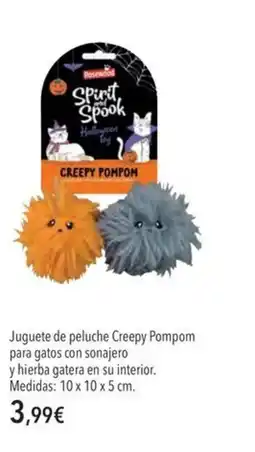 El Corte Inglés Juguete de peluche Creepy Pompom para gatos con sonajero y hierba gatera en su interior oferta