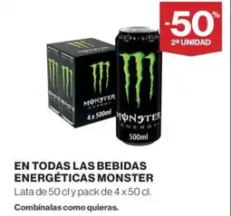 Supercor MONSTER En todas las bebidas energéticas oferta