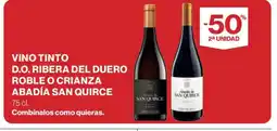 Supercor SAN QUIRCE Vino tinto d.o. ribera del duero roble o crianza abadía oferta