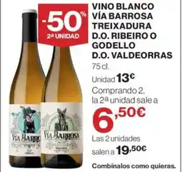 Supercor Vino blanco % vía barrosa treixadura 2a unidad d.o. ribeiro o va barro oferta