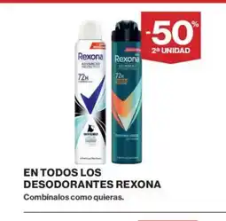 Supercor REXONA En todos los desodorantes oferta