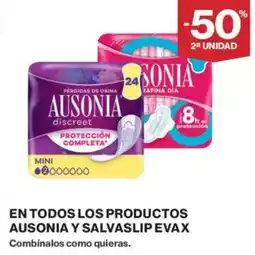 Supercor EVAX En todos los productos ausonia y salvaslip oferta