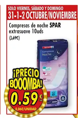 SPAR SPAR Compresas de noche extrasuave oferta