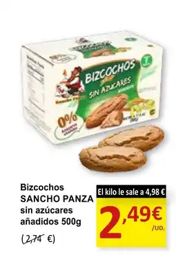 SPAR SANCHO PANZA Bizcochos sin azúcares añadidos oferta