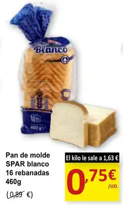 SPAR SPAR Pan de molde blanco 16 rebanadas oferta
