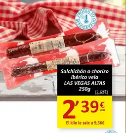 SPAR LAS VEGAS ALTAS Salchichón o chorizo ibérico vela oferta