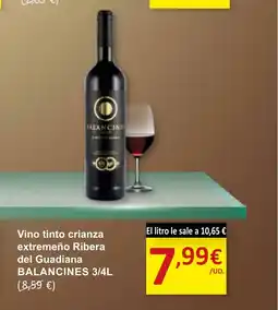 SPAR BALANCINES Vino tinto crianza extremeño Ribera del Guadiana oferta