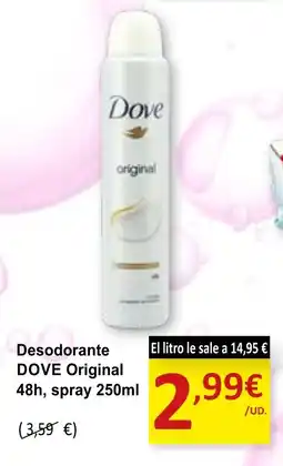 SPAR DOVE Desodorante Original 48h, spray oferta