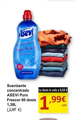 SPAR ASEVI Suavizante Puro Frescor 60 dosis oferta