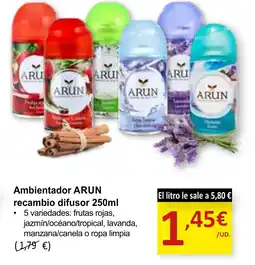 SPAR ARUN Ambientador recambio difusor oferta