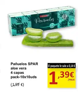SPAR SPAR Pañuelos aloe vera 4 capas oferta