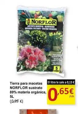 SPAR NORFLOR Tierra para macetas sustrato 89% materia orgánica oferta