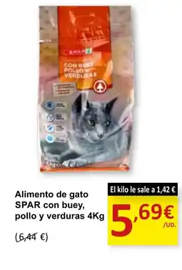 SPAR SPAR Alimento de gato con buey, pollo y verduras oferta
