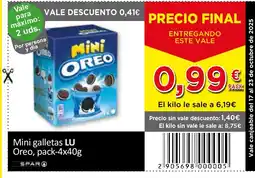 SPAR LU Mini galletas Oreo oferta