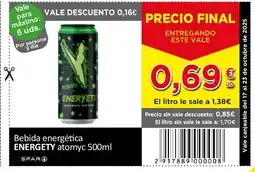 SPAR ENERGETY Bebida energética oferta