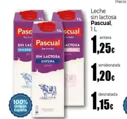 Unide Supermercados PASCUAL Leche sin lactosa oferta