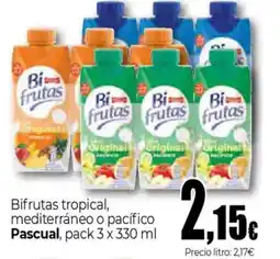 Unide Supermercados PASCUAL Bifrutas tropical, mediterráneo o pacífico oferta