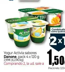 Unide Supermercados DANONE Yogur Activia sabores oferta