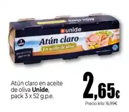 Unide Supermercados UNIDE Atún claro en aceite de oliva oferta